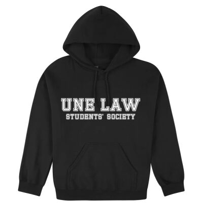 Unisex College Print Hoodie - White Script Thumbnail